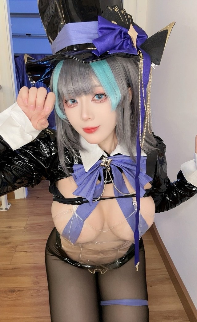 九言COS柴郡郡全解析：猫系少女的暗黑童话风穿搭秘诀 [39P 6V-158MB]